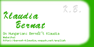 klaudia bernat business card